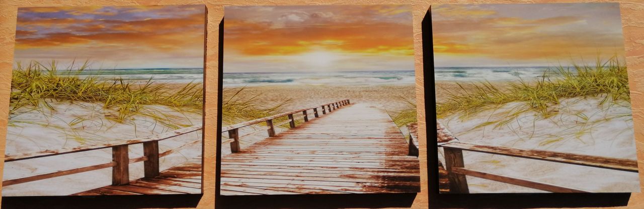 Sunny Beach 3 részes fali kép 90 x 30 Sunny Beach 3 részes fali kép 90 x 30