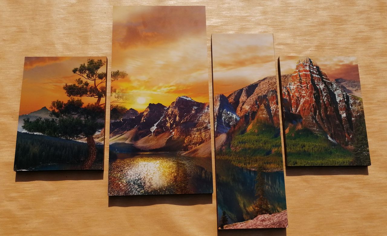 Mountain 4 részes falikép 100 x 70 Mountain 4 részes falikép 100 x 70