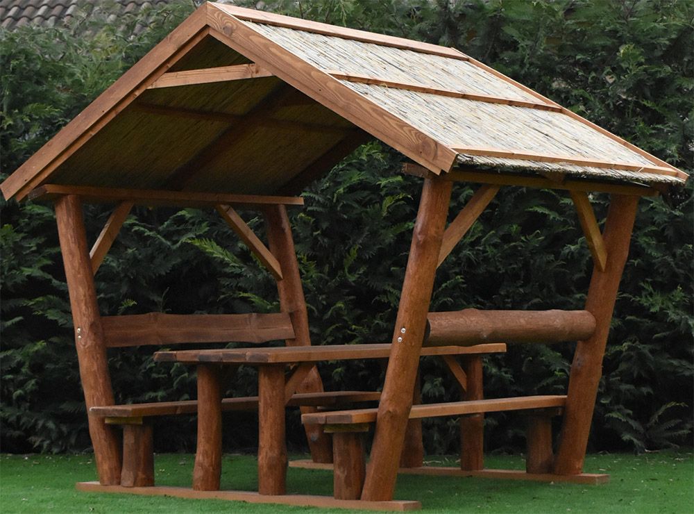 Prémium Rönkfa bútor nádtetővel INGYEN kiszállítás és összeszerelés