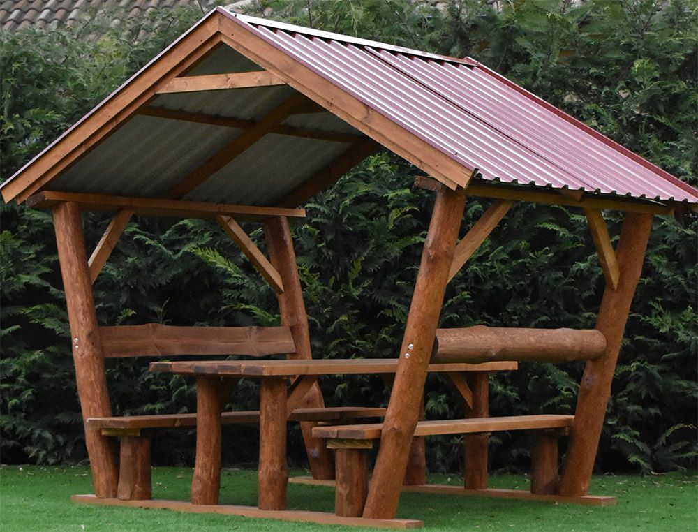 Prémium Rönkfa bútor trapéz lemeztetővel INGYEN kiszállítás és összeszerelés
