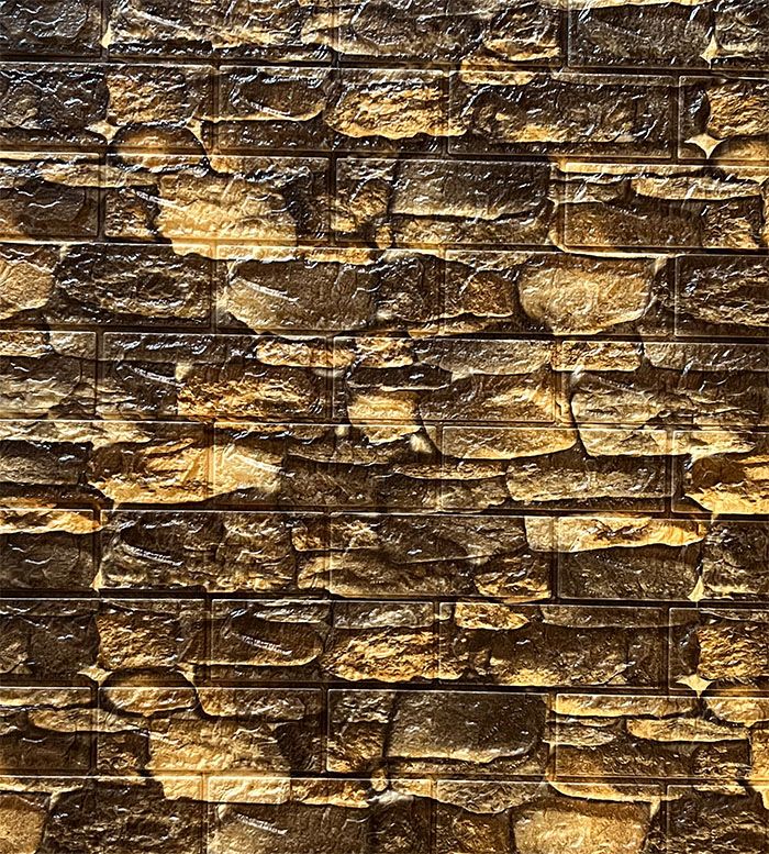 Yellow River téglás 3D fali panel (70x77cm) 6mm vastag