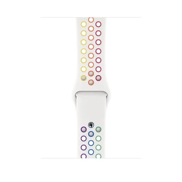Sports Wear White-Rainbow Szilikon Óraszíj Apple Watch 38/40/41